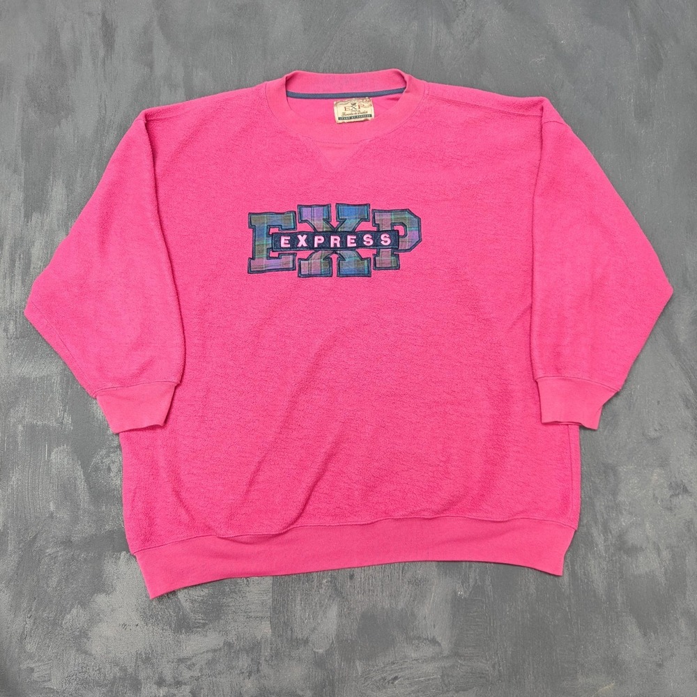 Vintage express sweatshirt womens XXL pink 1990s EXP